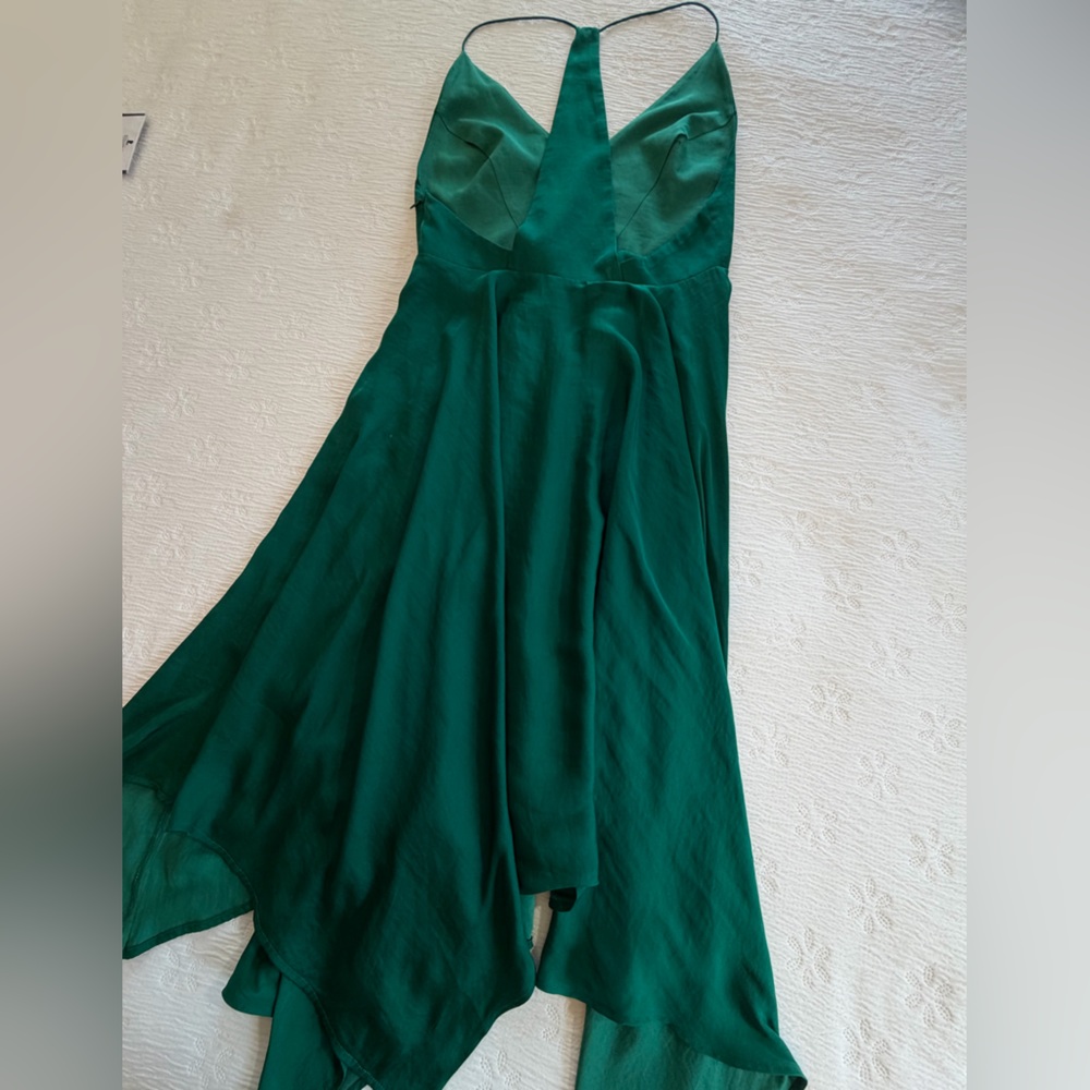 Formal Midi Dress emerald green size 8 sleeveless - Picture 11 of 15